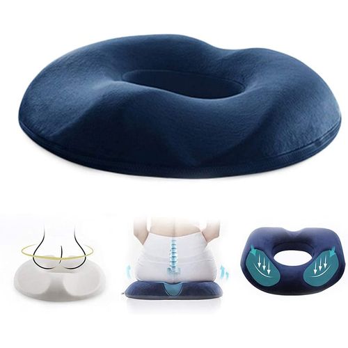 RELIEVVE Donut Pillow for Tailbone Pain Relief, Hemorrhoid Pillow Cushion  for Hemorroid Treatment, Prostate, Bed Sores, Pregnancy, Post Natal & More.