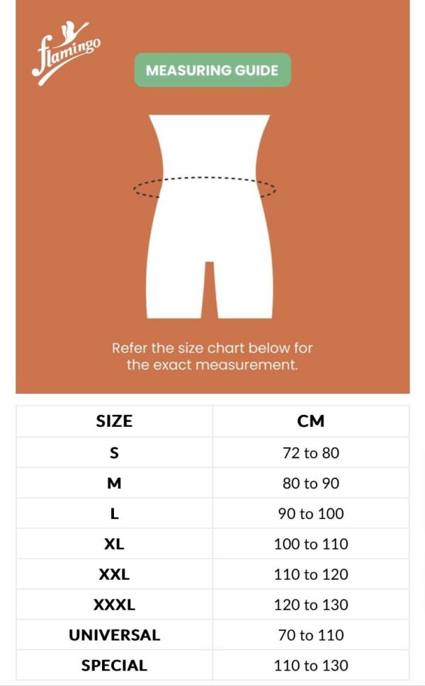 flam abdominal size chart